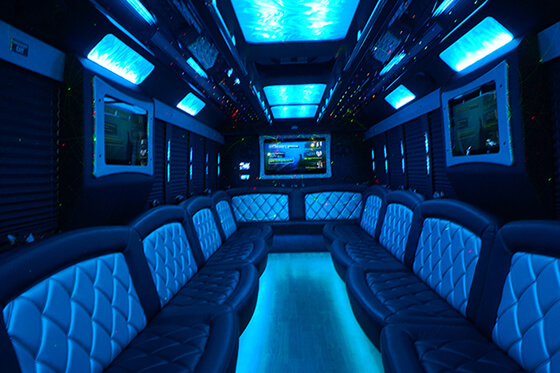 Large party bus rental